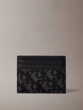 Porte-cartes à motif monogramme intégral