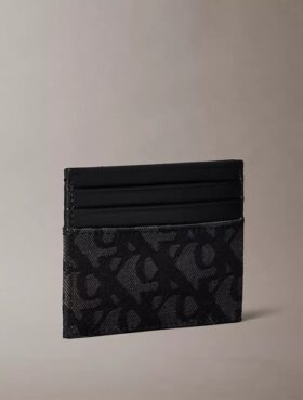 Porte-cartes à motif monogramme intégral