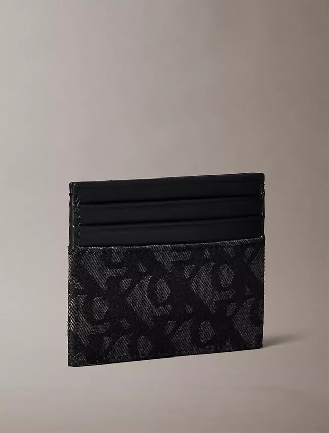 Porte-cartes à motif monogramme intégral Porte-cartes à motif monogramme intégral
