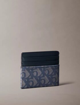 Porte-cartes à motif monogramme intégral
