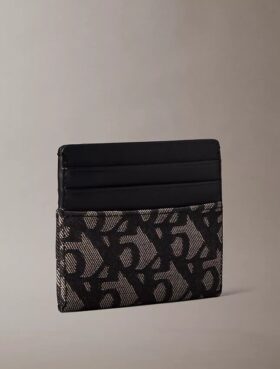 Porte-cartes à motif monogramme intégral
