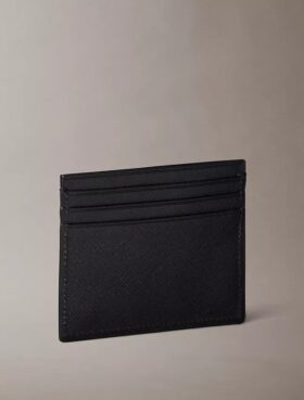 Porte-cartes raffiné en cuir Saffiano