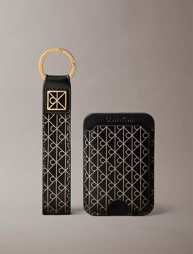 Porte-clés et porte-cartes à monogramme intégral Porte-clés et porte-cartes à monogramme intégral