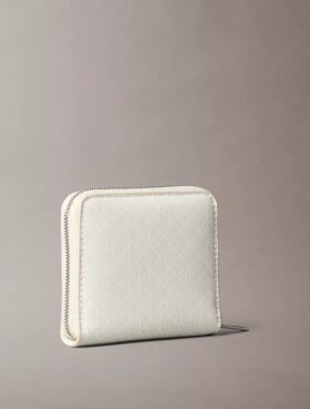 Portefeuille carré zippé à motif Monogram sur toute la surface