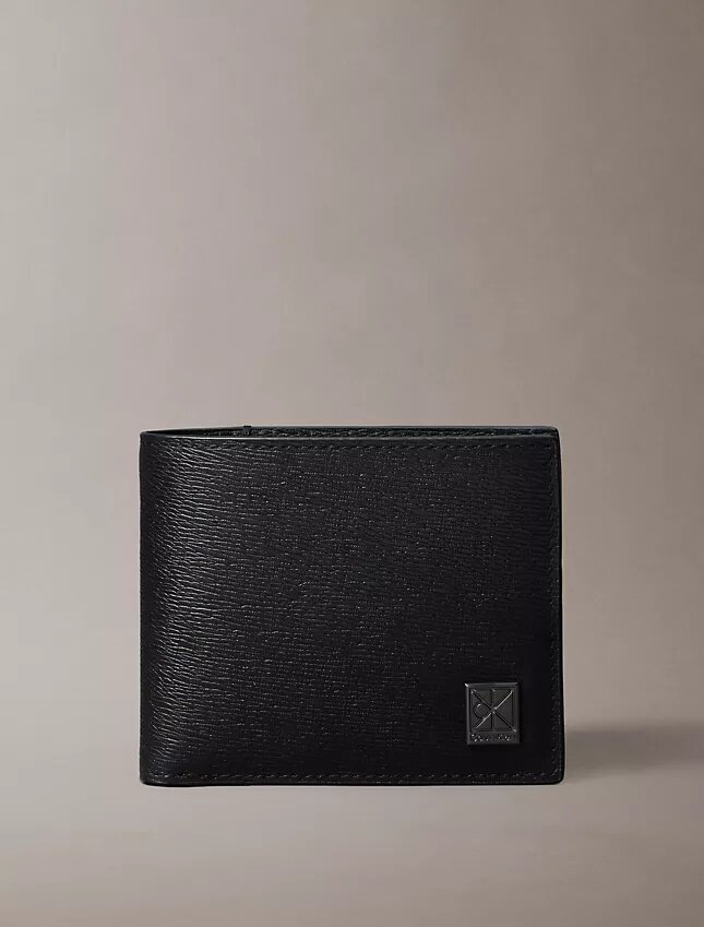Portefeuille à deux volets avec logo emblématique Portefeuille à deux volets avec logo emblématique