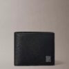 Portefeuille à deux volets avec logo emblématique et pochette à monnaie Portefeuille à deux volets avec logo emblématique et pochette à monnaie