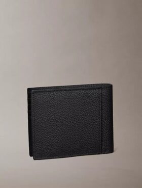 Portefeuille à deux volets avec logo estampé à chaud