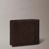 Portefeuille à deux volets en cuir Saffiano raffiné Portefeuille à deux volets en cuir Saffiano raffiné