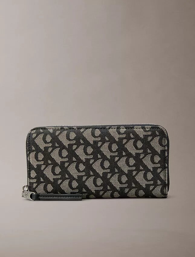 Portefeuille long zippé avec motif Monogram sur toute la surface Portefeuille long zippé avec motif Monogram sur toute la surface