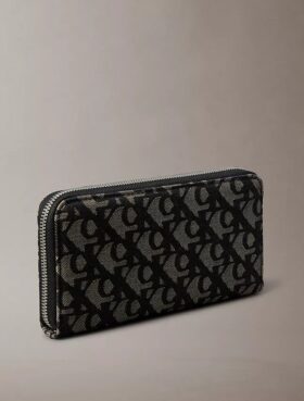 Portefeuille long zippé avec motif Monogram sur toute la surface