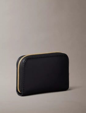 Portefeuille moyen à fermeture éclair avec monogramme audacieux