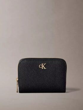 Portefeuille à rabat et fermeture éclair Monogram minimaliste