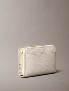 Portefeuille à rabat et fermeture éclair Monogram minimaliste
