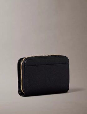 Portefeuille à rabat et fermeture éclair Monogram minimaliste