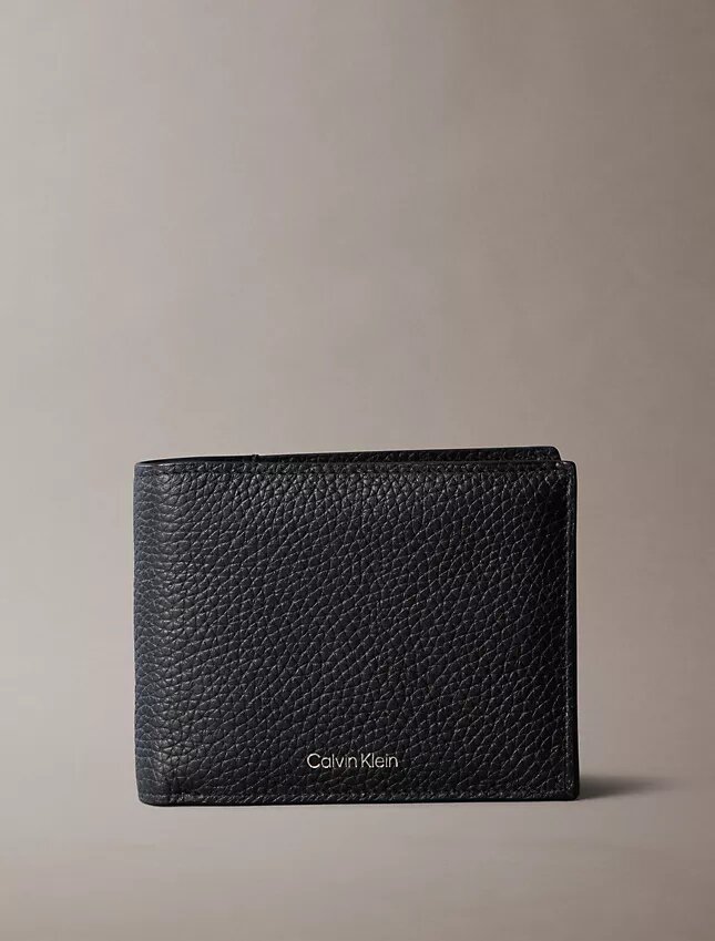 Portefeuille triple pli fin avec logo estampé à chaud + étui à cartes Portefeuille triple pli fin avec logo estampé à chaud + étui à cartes