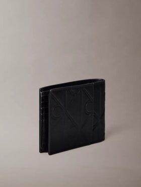 Portefeuille à trois volets avec logo en relief Portefeuille à trois volets avec logo en relief