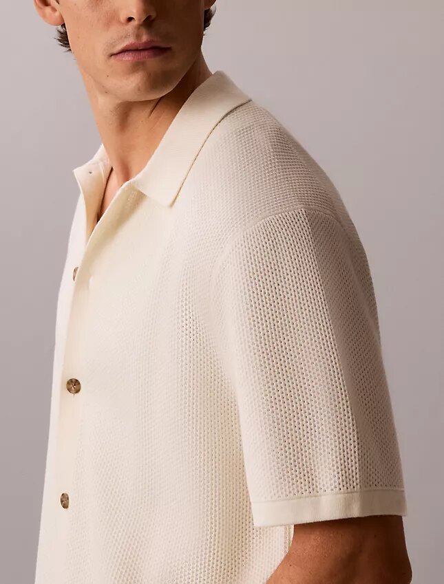 Pull boutonné à mailles Pull boutonné à mailles