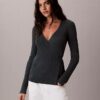 Pull cache-cœur en mélange de lin Pull cache-cœur en mélange de lin