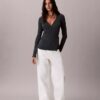 Pull cache-cœur en mélange de lin Pull cache-cœur en mélange de lin