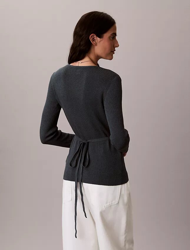 Pull cache-cœur en mélange de lin Pull cache-cœur en mélange de lin