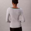 Pull classique à encolure dégagée en coton mélangé