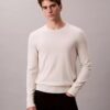 Pull à col rond en mélange de mérinos extra-fin