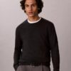 Pull à col rond en mélange de mérinos extra-fin