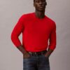 Pull à col rond en mélange de mérinos extra-fin