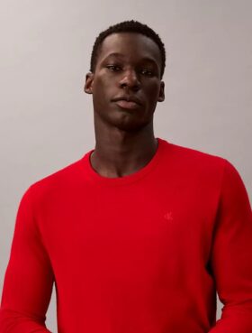 Pull à col rond en mélange de mérinos extra-fin