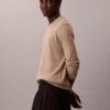 Pull à col rond en mélange de mérinos extra-fin