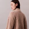 Pull à col roulé ample en maille côtelée épaisse