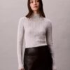Pull à col roulé en viscose mélangée