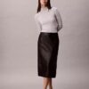 Pull à col roulé en viscose mélangée
