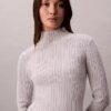 Pull à col roulé en viscose mélangée