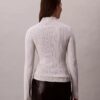 Pull à col roulé en viscose mélangée