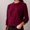 Pull en chenille de coton lisse avec Monogram Pull en chenille de coton lisse avec Monogram