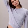 Pull en chenille de coton lisse avec Monogram Pull en chenille de coton lisse avec Monogram