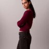 Pull en chenille de coton lisse avec Monogram Pull en chenille de coton lisse avec Monogram