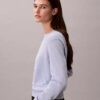 Pull en chenille de coton lisse avec Monogram Pull en chenille de coton lisse avec Monogram