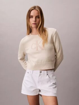 Pull en chenille de coton lisse Monologo