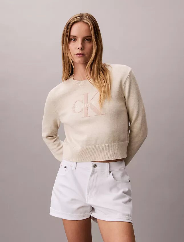 Pull en chenille de coton lisse Monologo Pull en chenille de coton lisse Monologo