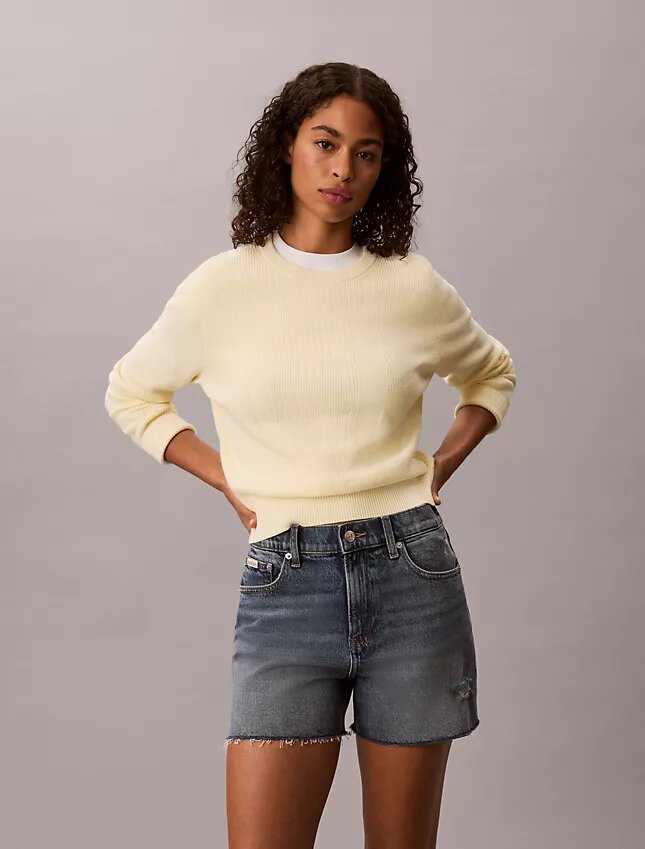 Pull en coton lisse avec Monogram Pull en coton lisse avec Monogram