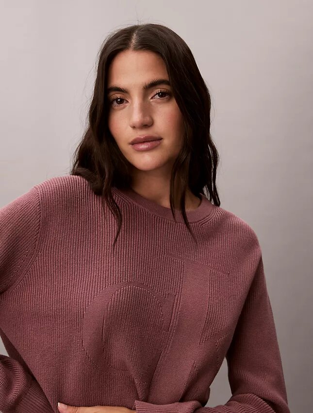 Pull en coton lisse avec Monogram Pull en coton lisse avec Monogram