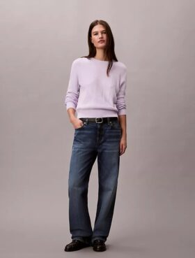 Pull en coton lisse avec Monogram