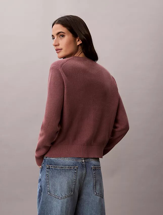 Pull en coton lisse avec Monogram Pull en coton lisse avec Monogram