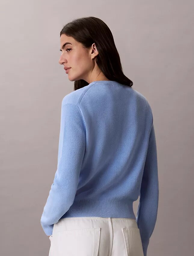 Pull en coton lisse avec Monogram Pull en coton lisse avec Monogram