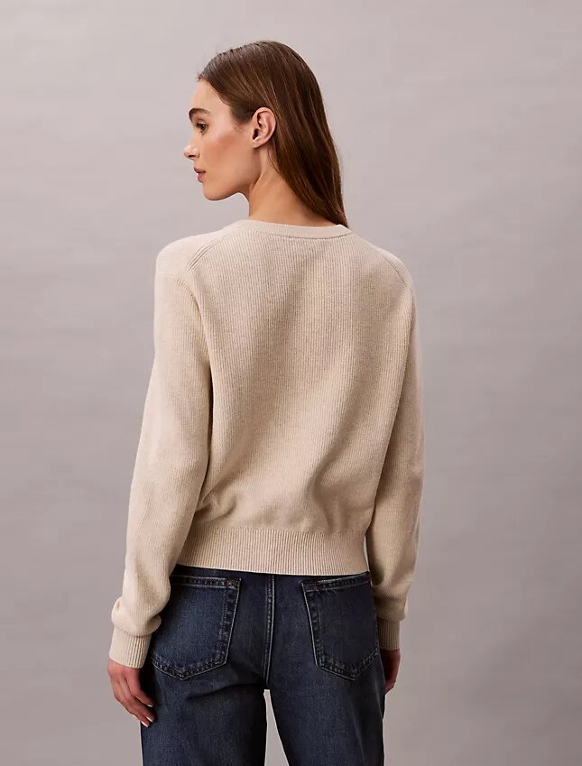 Pull en coton lisse avec Monogram Pull en coton lisse avec Monogram
