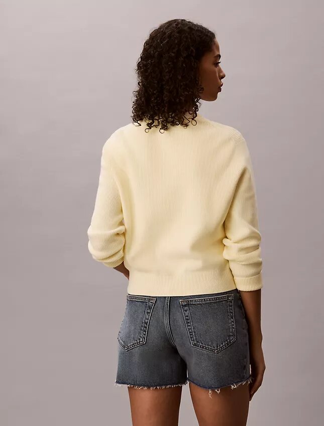 Pull en coton lisse avec Monogram Pull en coton lisse avec Monogram