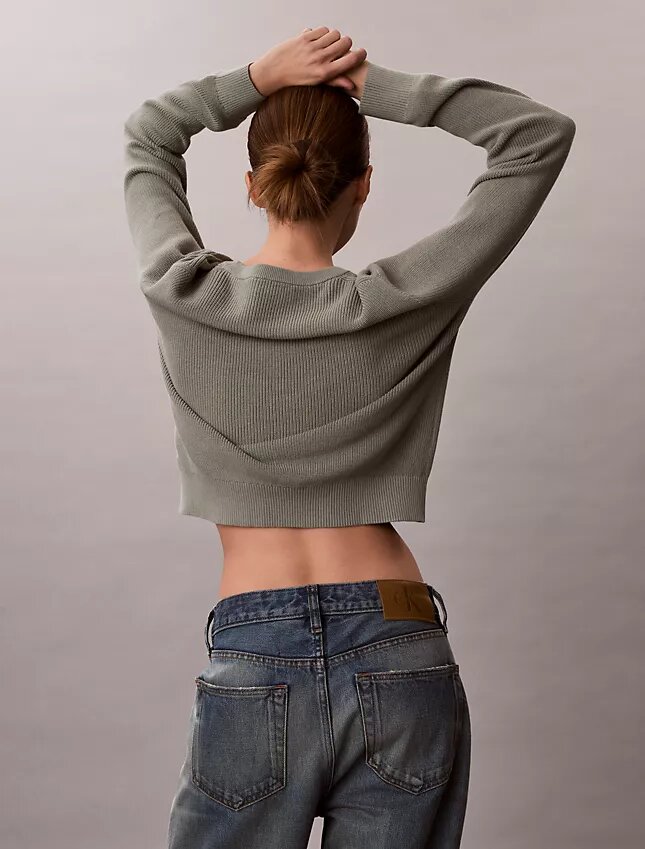 Pull en coton lisse avec Monogram Pull en coton lisse avec Monogram