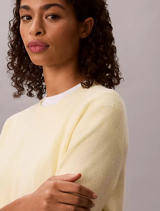 Pull en coton lisse avec Monogram Pull en coton lisse avec Monogram